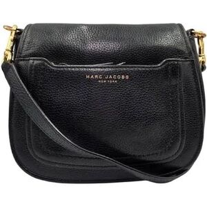 Marc Jacobs Black Crossbody Bag with Gold Accents